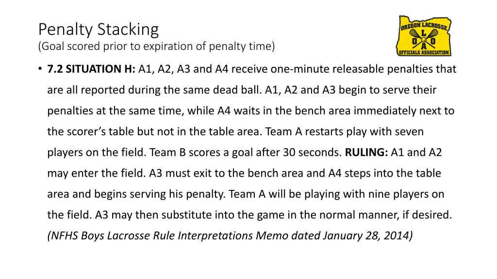 penalty stacking goal scored prior to expiration