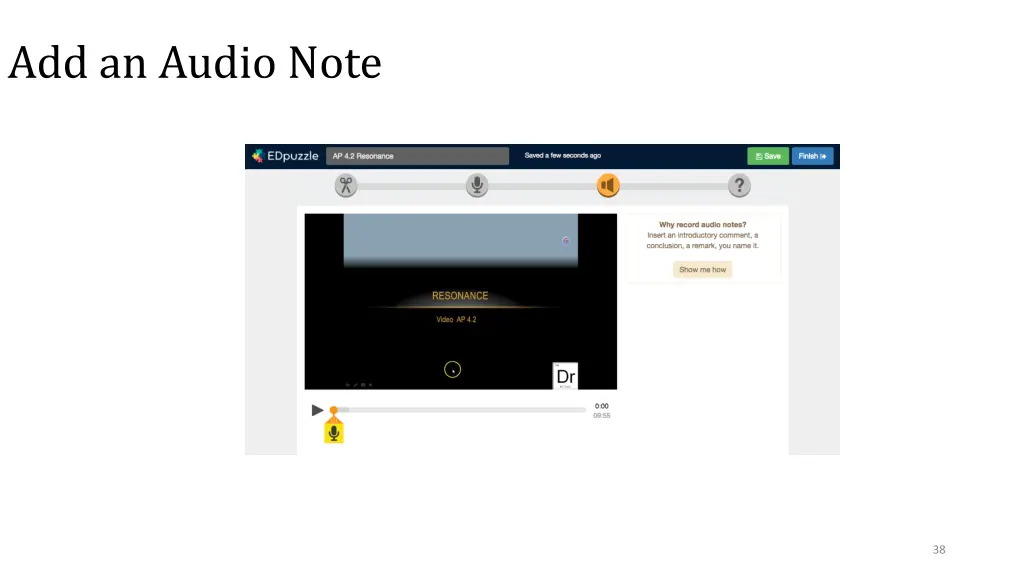 add an audio note