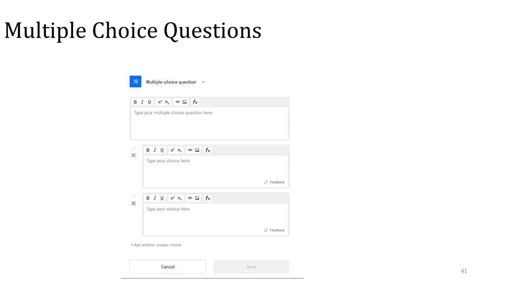 multiple choice questions