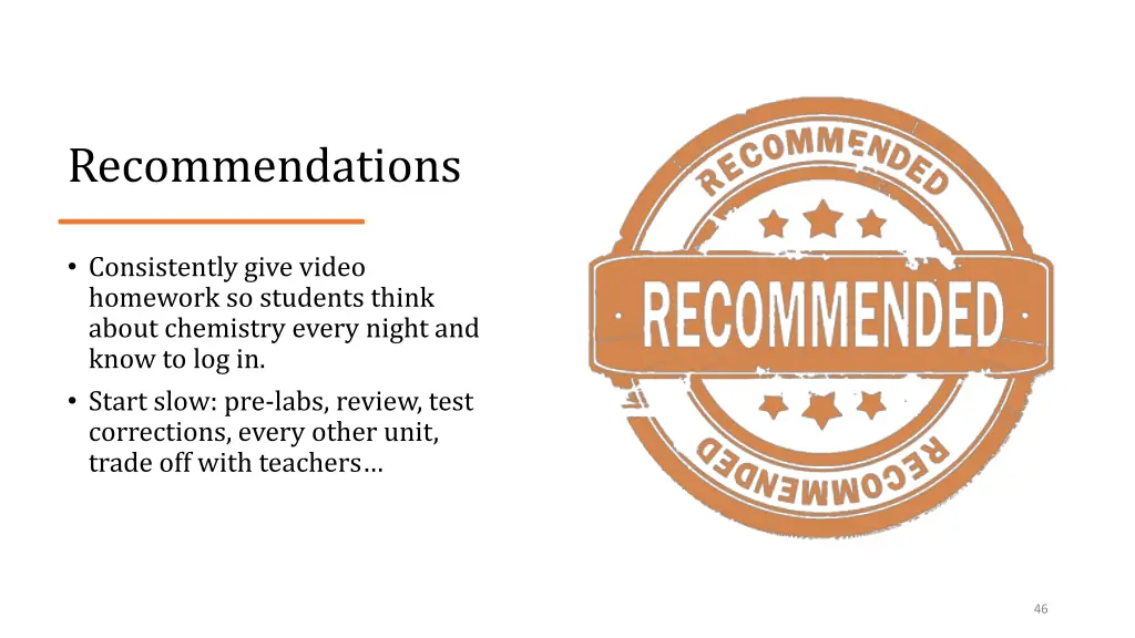 recommendations