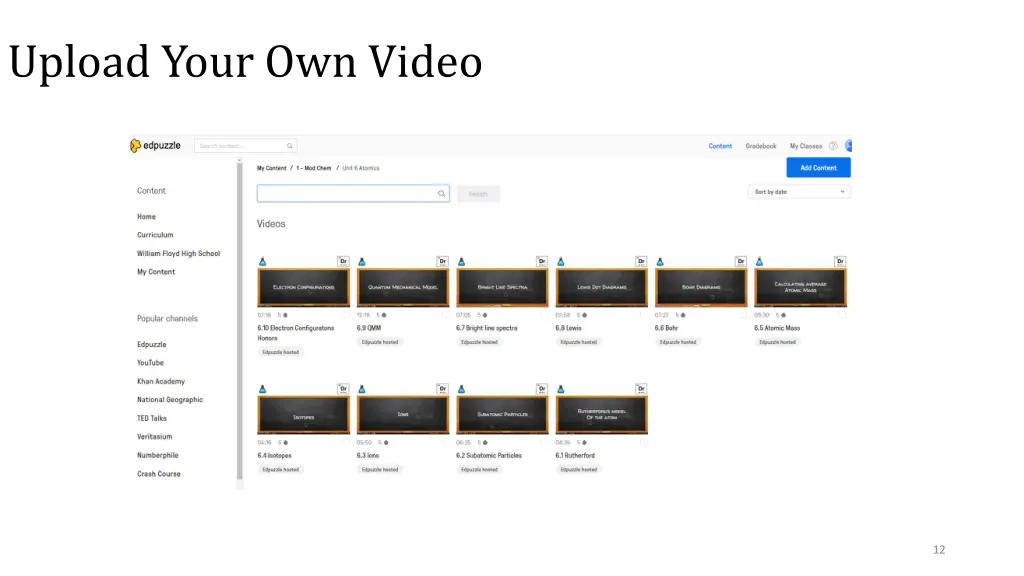 upload your own video