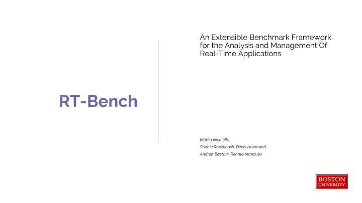 an extensible benchmark framework