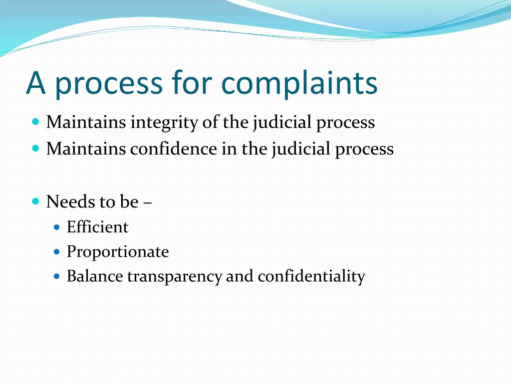 a process for complaints