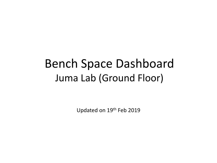 bench space dashboard juma lab ground floor