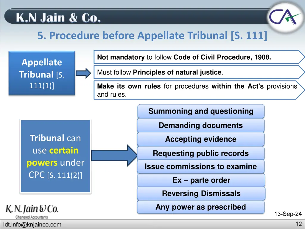 k n jain co k n jain co 5 procedure before