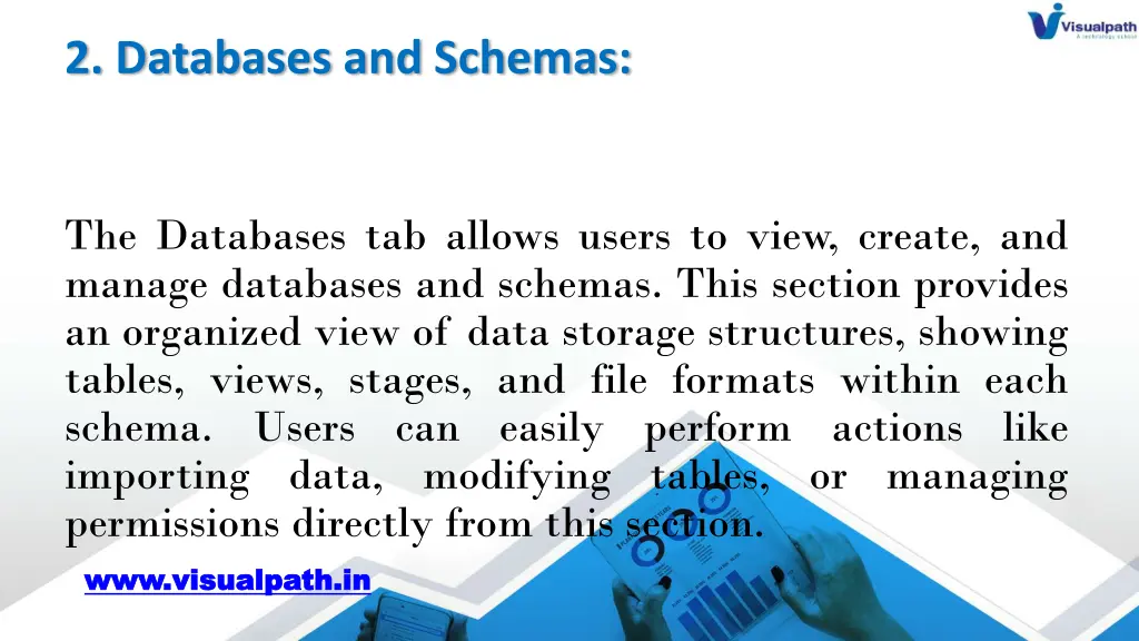 2 databases and schemas