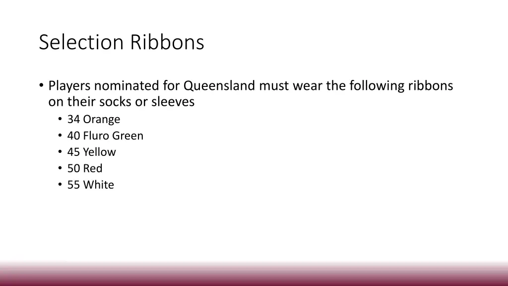 selection ribbons