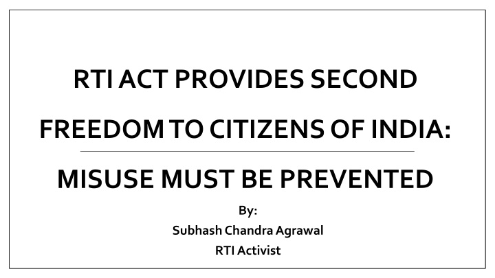 rti act provides second