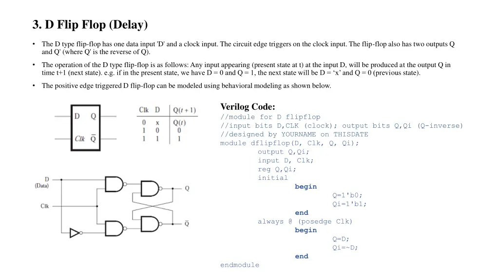 3 d flip flop delay