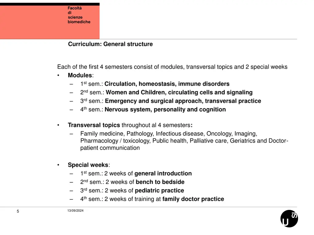 curriculum general structure