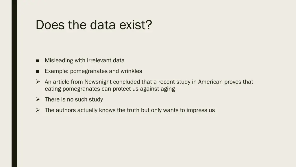 does the data exist