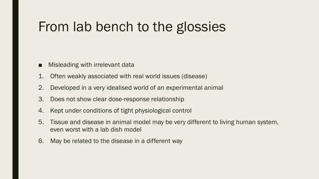 from lab bench to the glossies 3