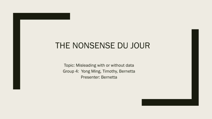 the nonsense du jour