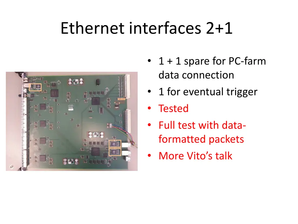 ethernet interfaces 2 1