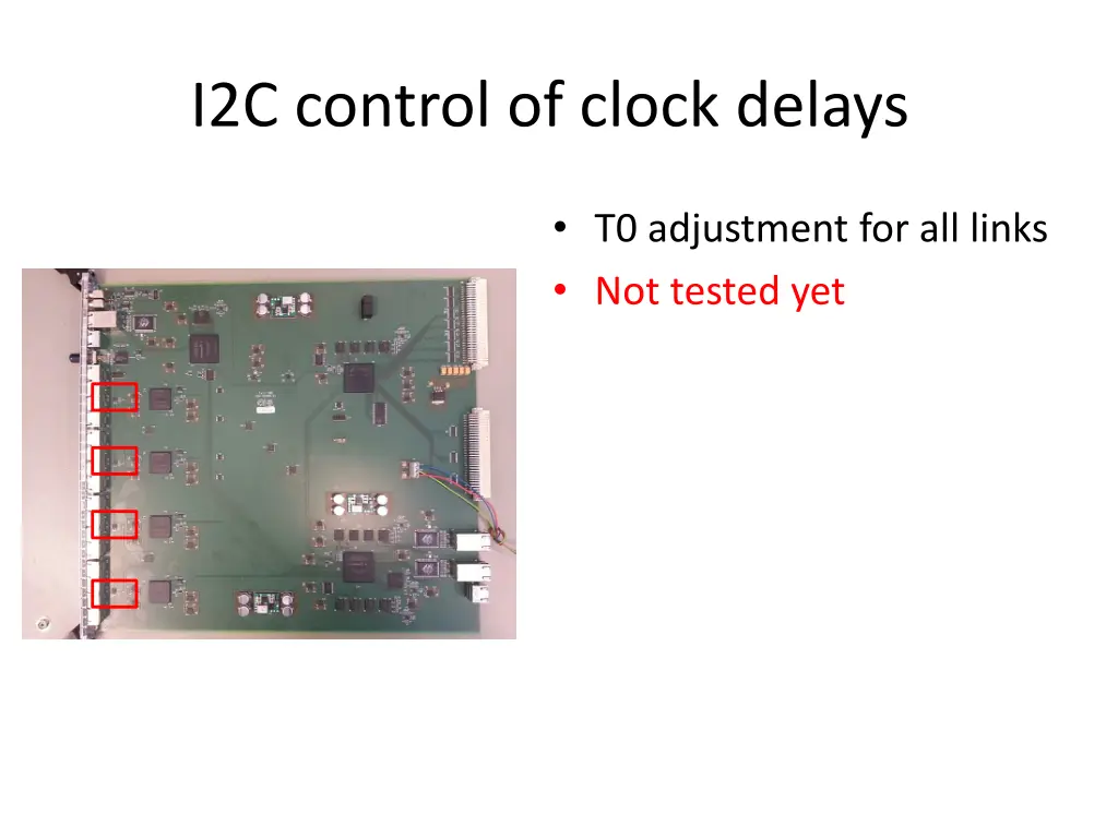 i2c control of clock delays