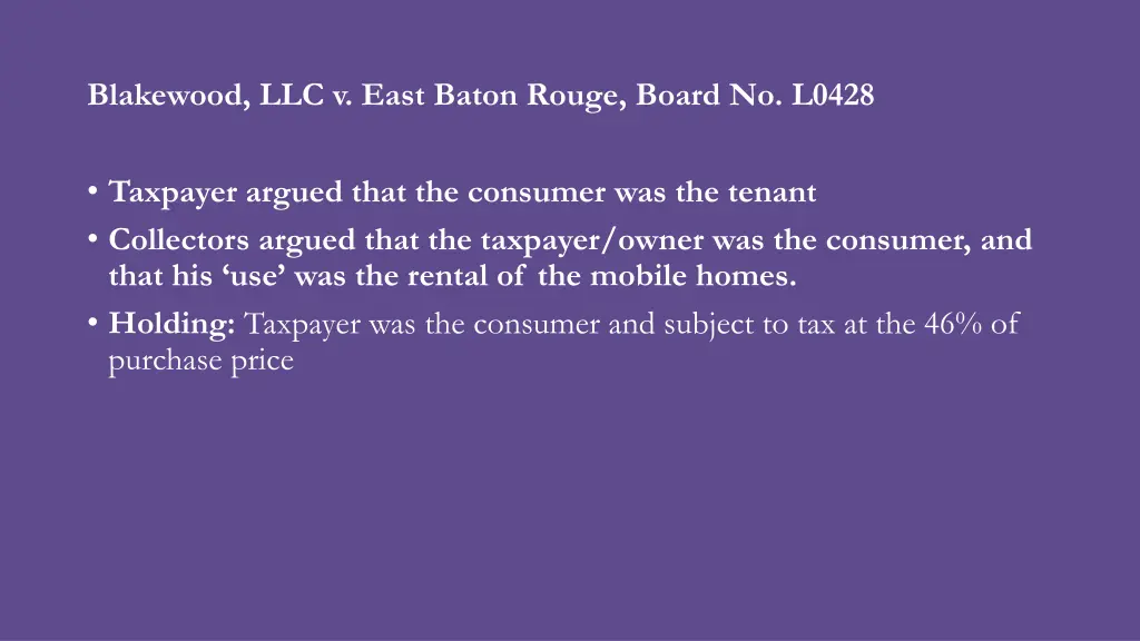 blakewood llc v east baton rouge board no l0428 1