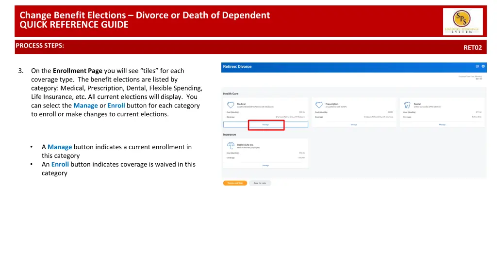 change benefit elections divorce or death 1