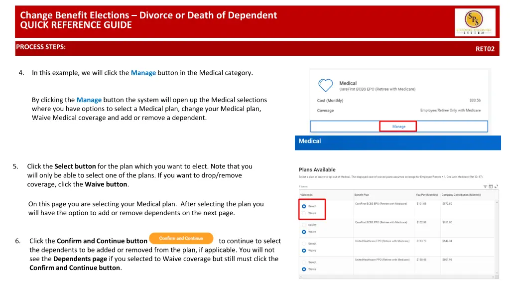 change benefit elections divorce or death 2