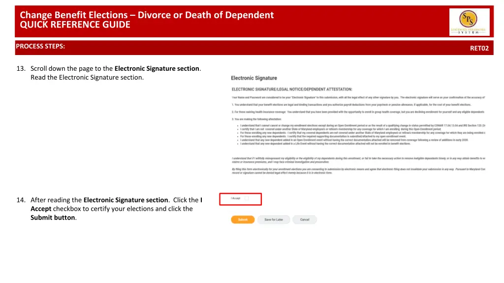 change benefit elections divorce or death 6