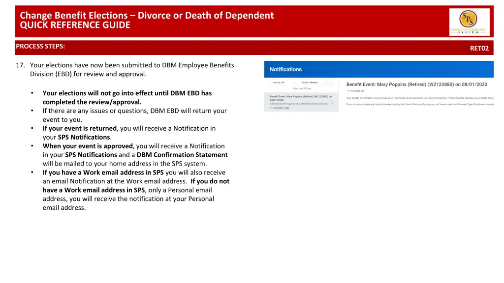 change benefit elections divorce or death 8