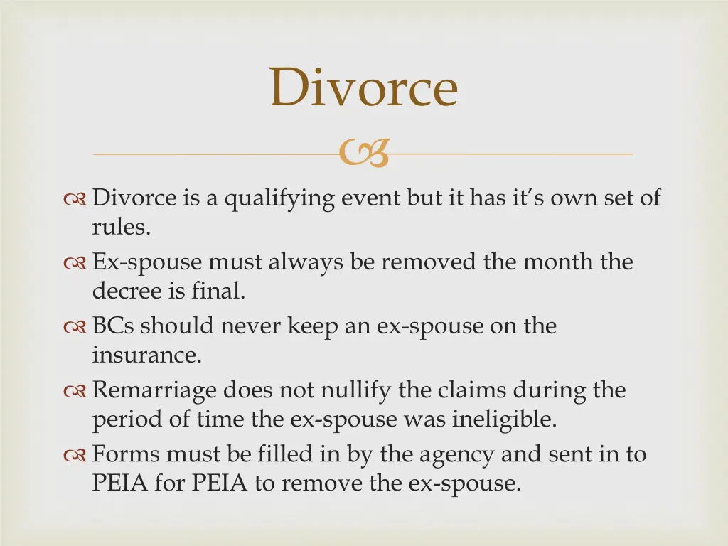 divorce