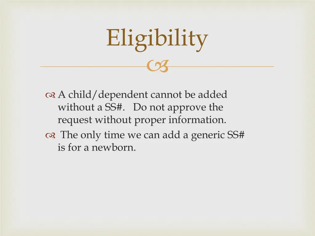 eligibility 1