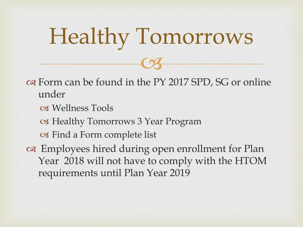 healthy tomorrows 2