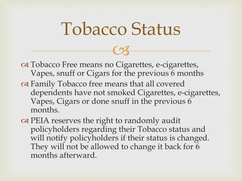 tobacco status