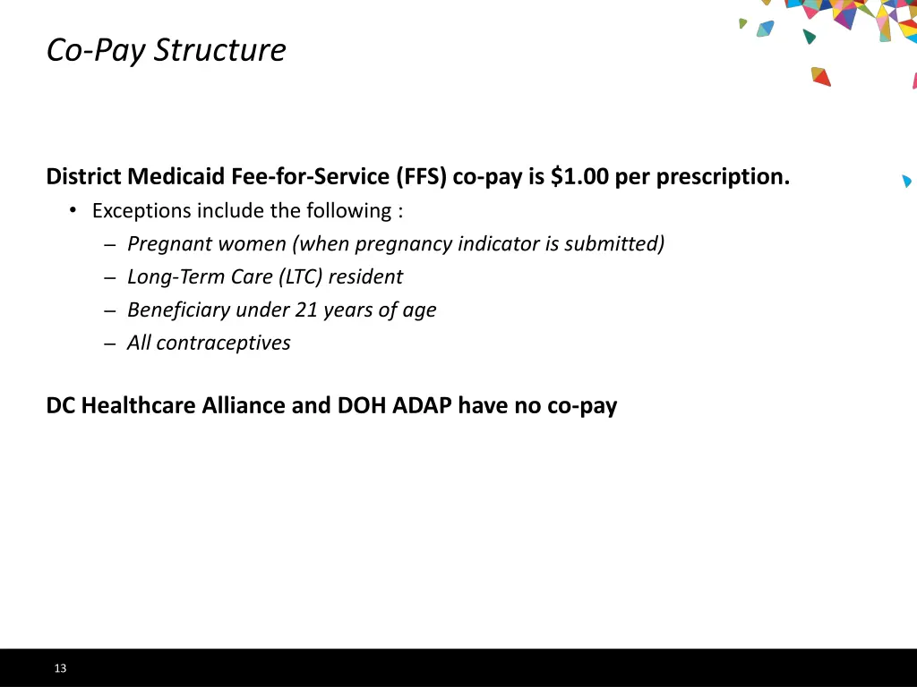 co pay structure