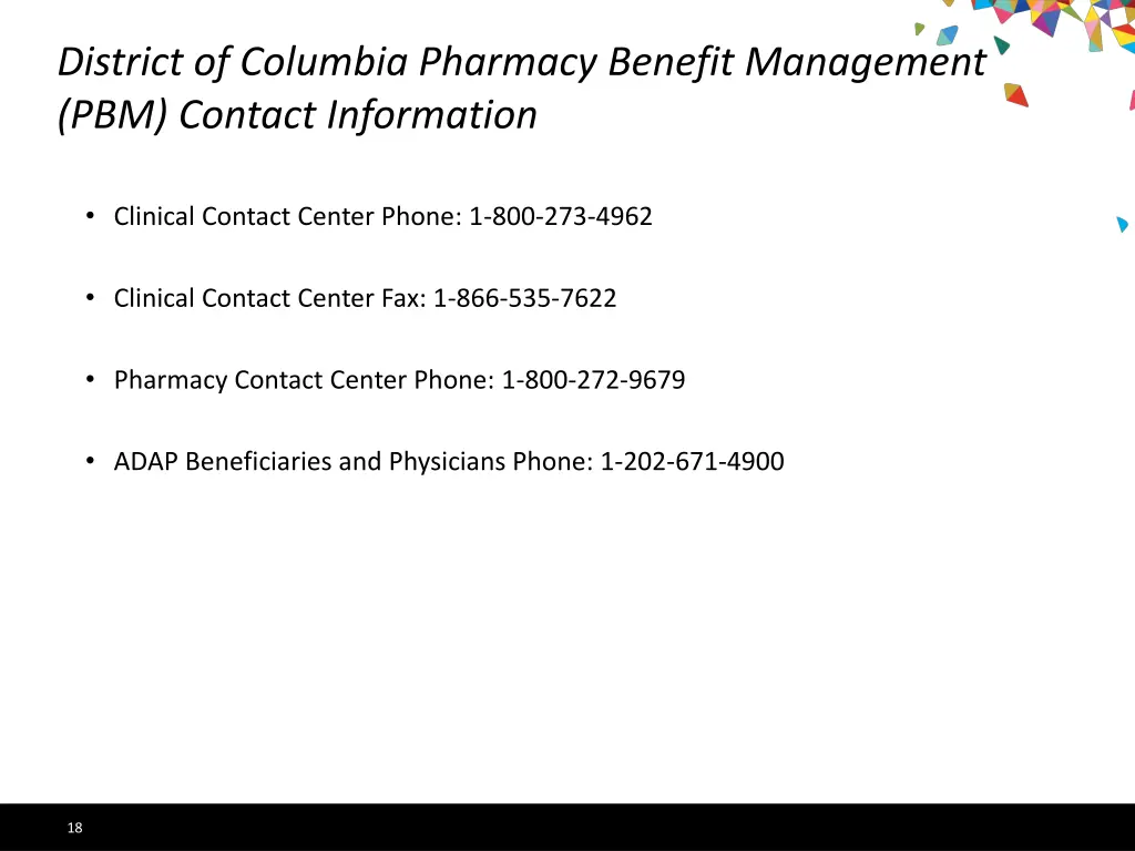 district of columbia pharmacy benefit management 2