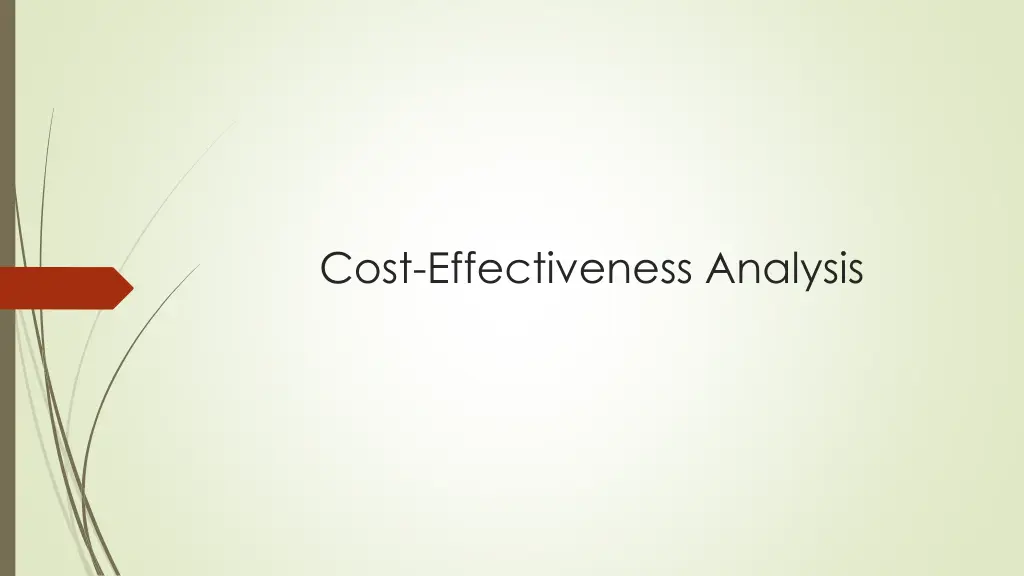 cost effectiveness analysis