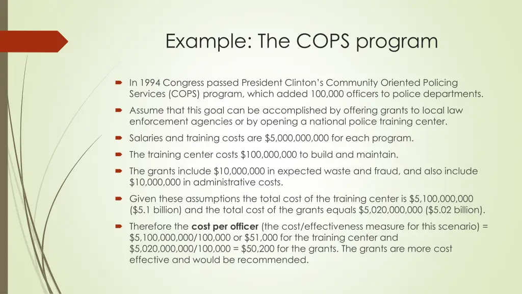 example the cops program