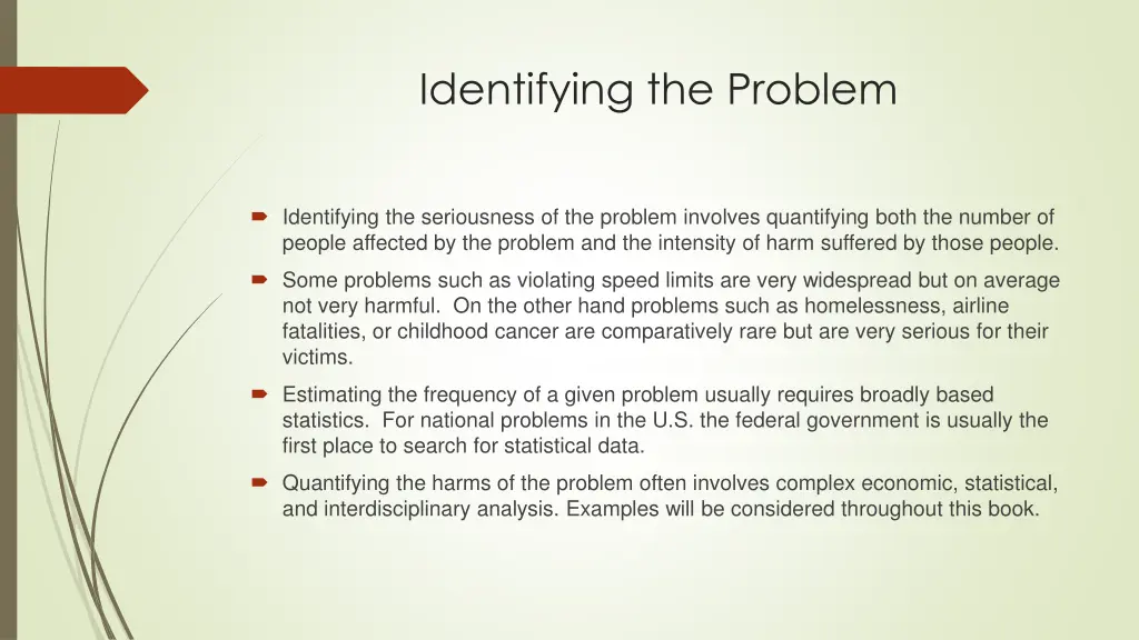 identifying the problem 1