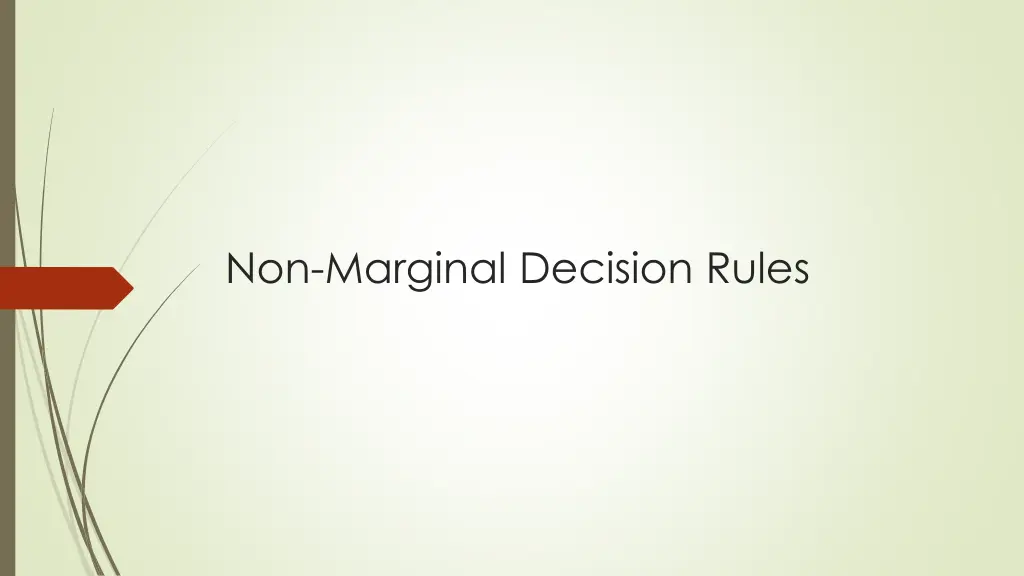 non marginal decision rules