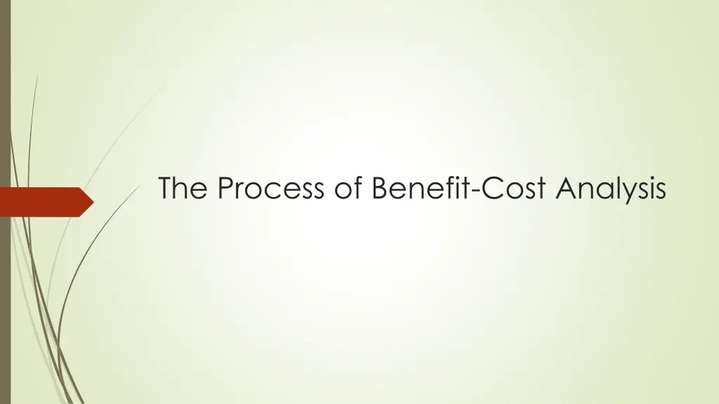 the process of benefit cost analysis