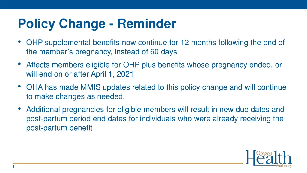 policy change reminder