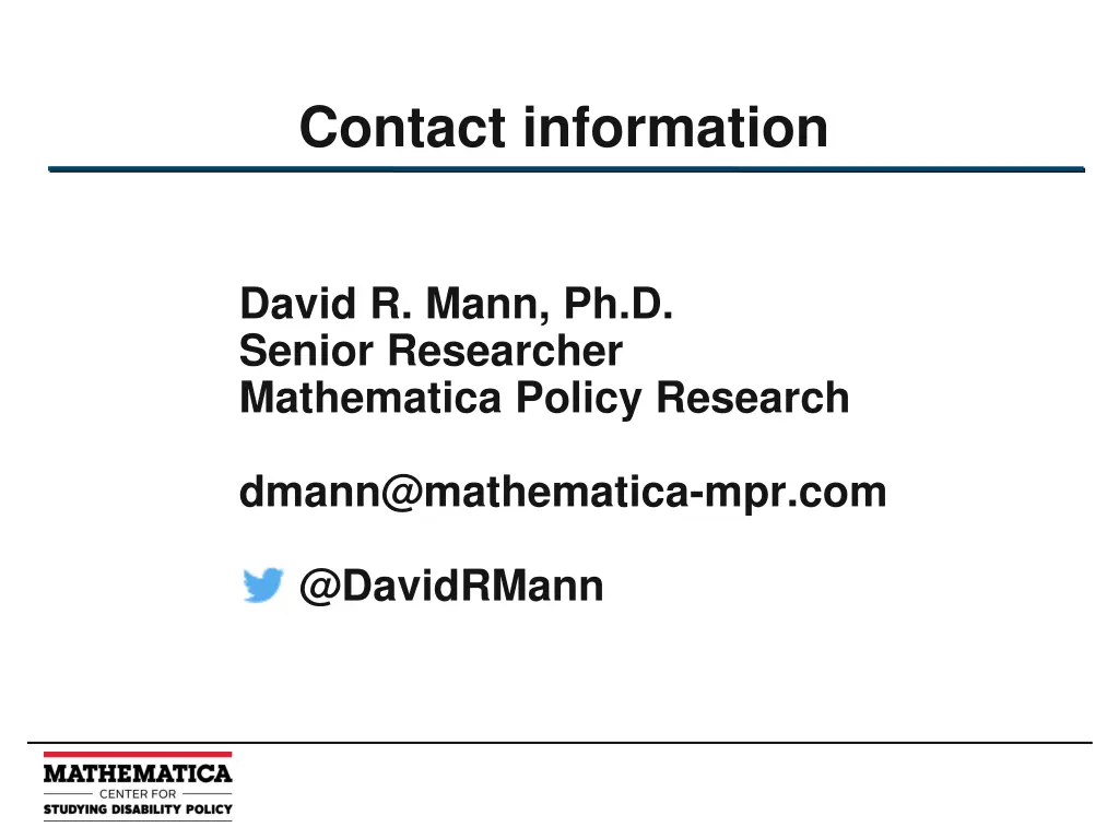 contact information