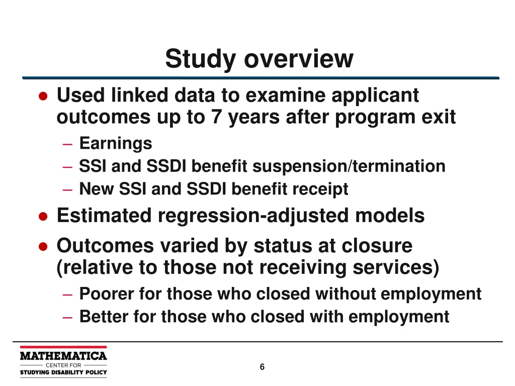 study overview