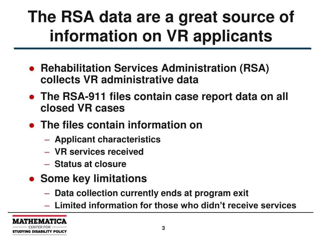 the rsa data are a great source of information