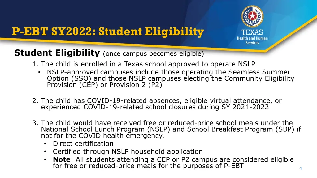 p ebt sy2022 student eligibility