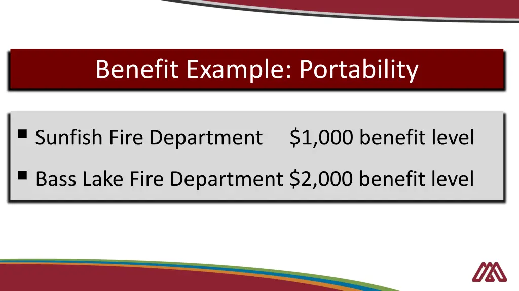 benefit example portability