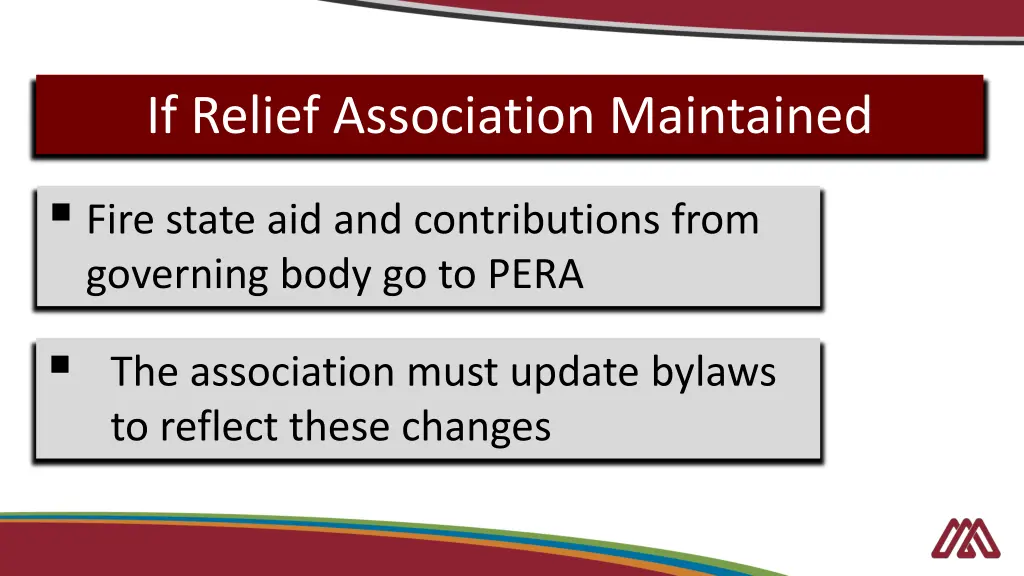 if relief association maintained 1