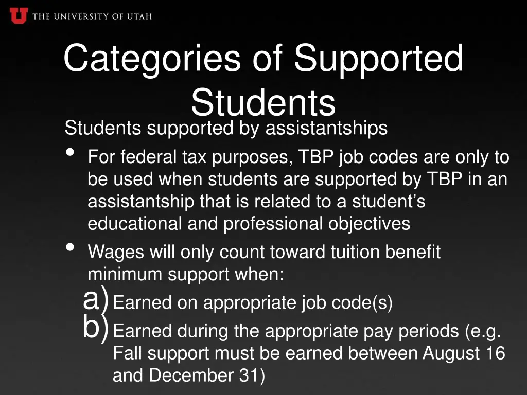 categories of supported students students