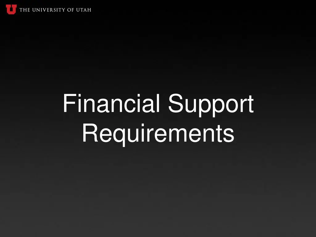 financial support requirements