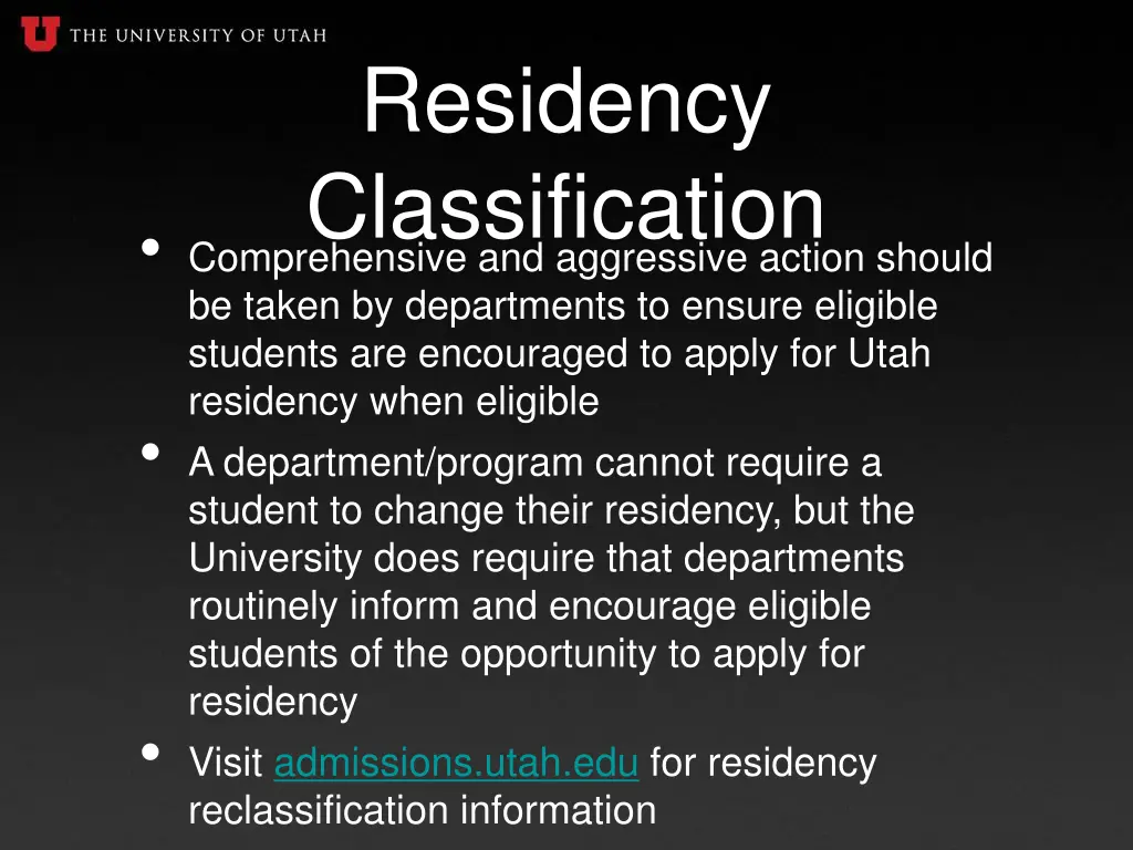 residency classification comprehensive