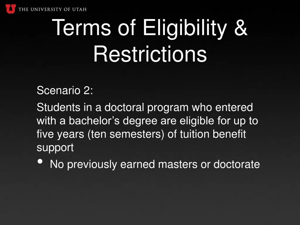 terms of eligibility restrictions 3