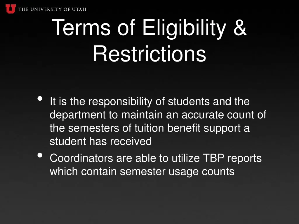 terms of eligibility restrictions 4