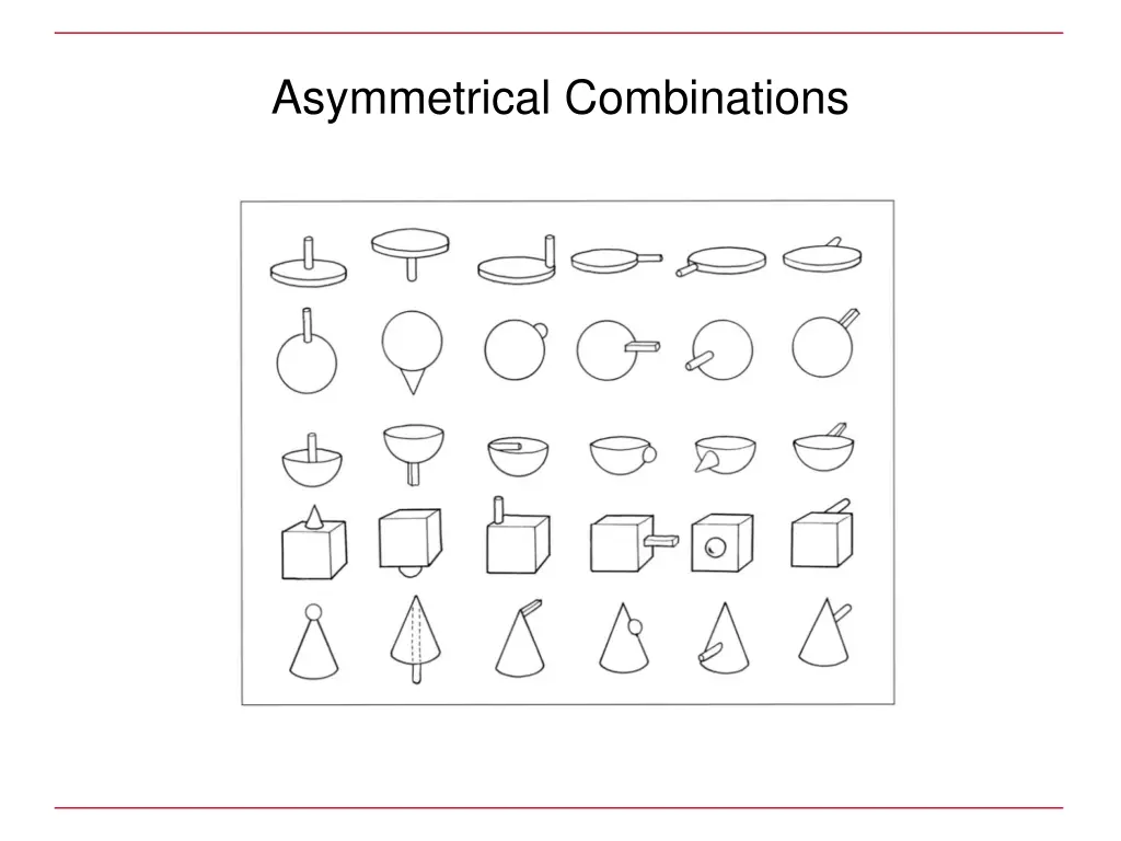 asymmetrical combinations