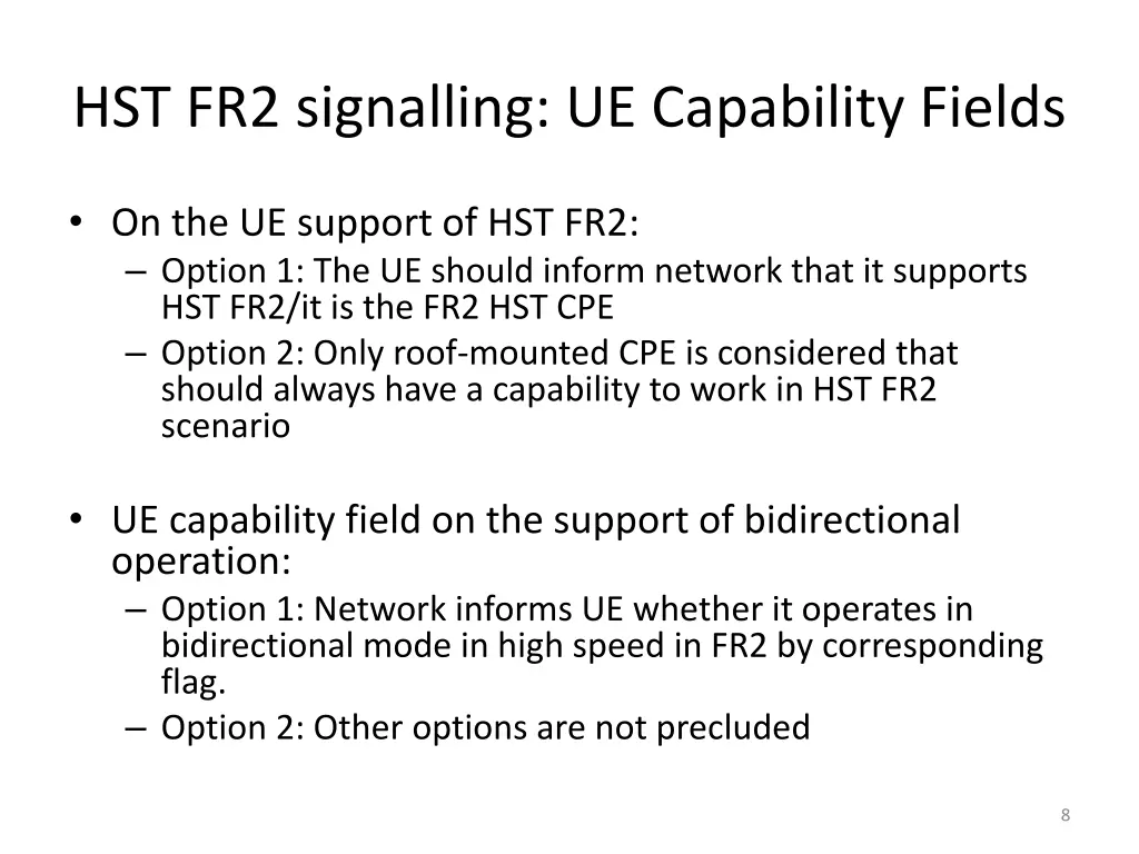 hst fr2 signalling ue capability fields