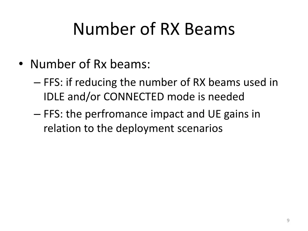 number of rx beams